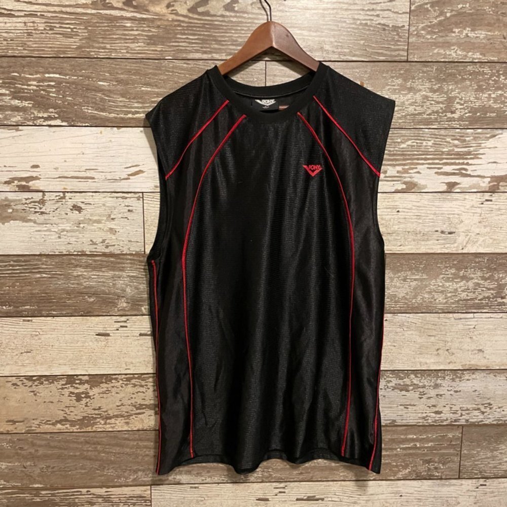 Vintage Rony Black Athletic Men's Textured Satin Basketball Jersey